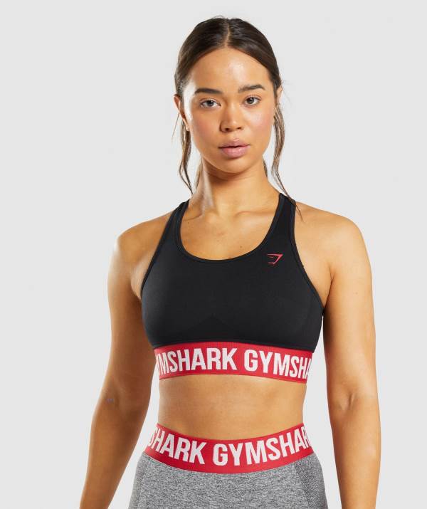 Damske Športové Podprsenky Gymshark Flex Čierne | HU9706481